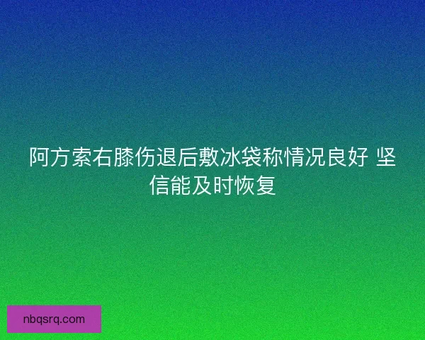 阿方索右膝伤退后敷冰袋称情况良好 坚信能及时恢复